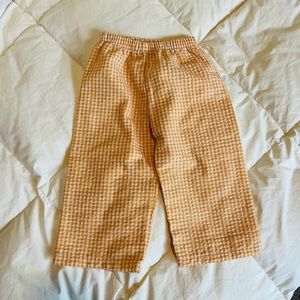 Orange Gingham Pants